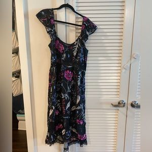 Express floral lace maxi dress